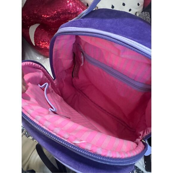 Vintage y2k purple peace velour juicy couture backpack NWT main image 7